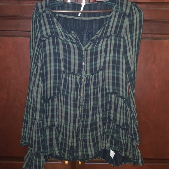 Free people gypsy style flannel - Picture 2 of 3